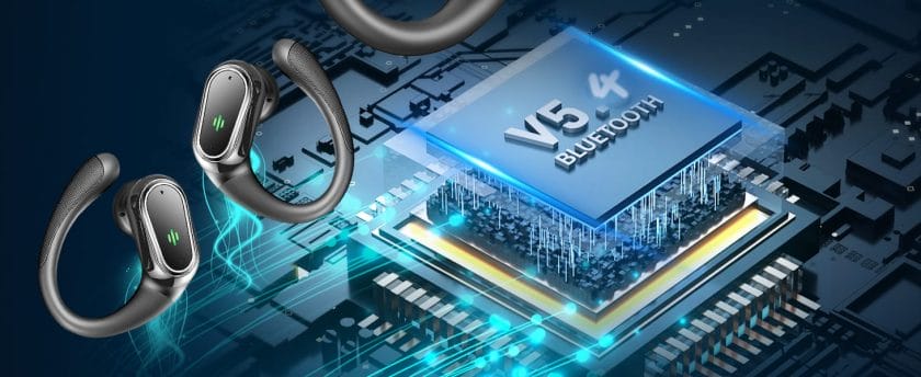 Wireless Earbuds, 2025 Bluetooth 5.4 Headphones Sport, 50Hrs HiFi Stereo Deep Bass Over-Ear buds with ENC Noise Cancelling Mic, IP7 Waterproof & LED Display Earphones with Earhooks for Workout/Running 6 Wireless Earbuds