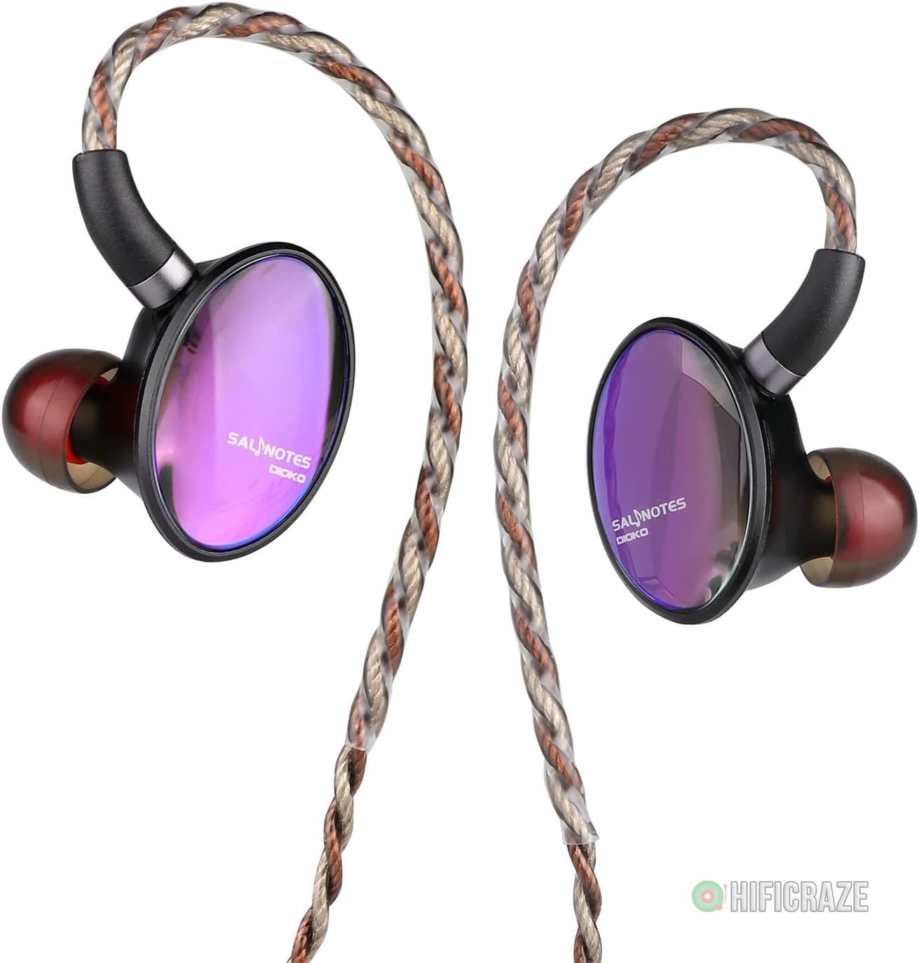 7Hz x Crinacle Salnotes Dioko HiFi 14.6mm Planar Diaphragm Driver in Ear Earphone IEMs with CNC Aviation-Grade Aluminum Case, Detachable 4-Core Litz OCC Copper Cable for Audiophile Musician Studio - Image 2
