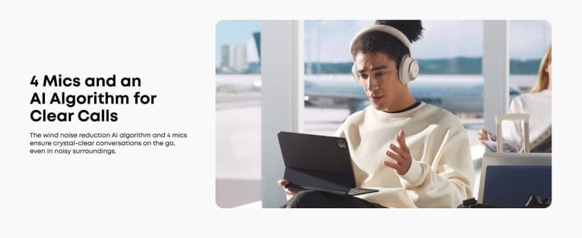 Soundcore Space One Pro, FlexiCurve Over-Ear Headphone, Adaptive Active Noise Cancelling Headphones Driven by 6 Mics, 60H Lossless Audio, Ultra-Fast Charging, Hi-Res Wireless, Comfortable Fit 9 Space One Pro