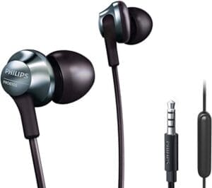 Philips Pro Wired Earbuds with Microphone, Hi-Res Audio in-Ear Headphones with 3.5mm Jack, Comfortable and Durable Build Earphones, Perfect for Music, Calls, and Daily Use, 3 Extra Eartips Included