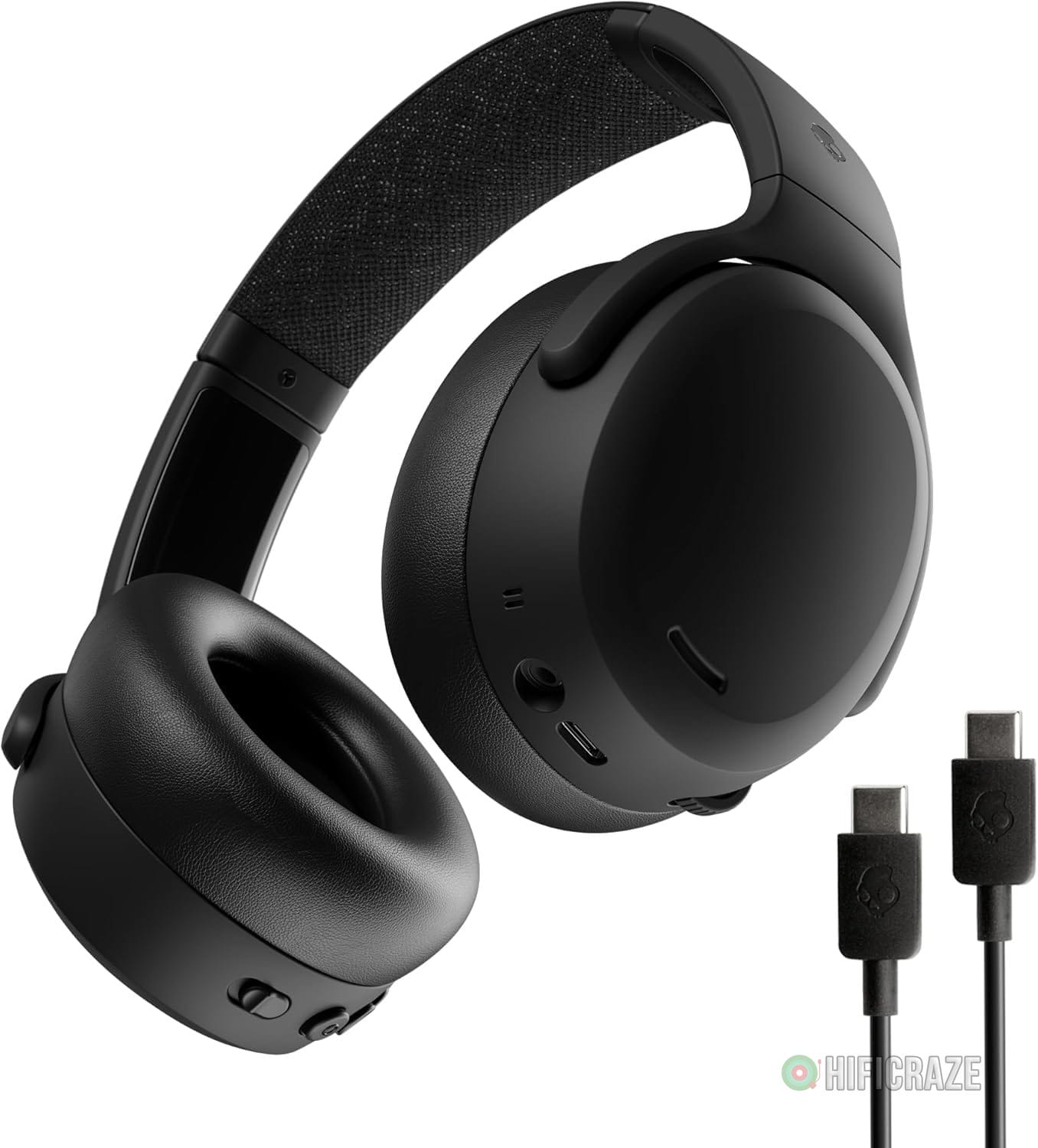 Skullcandy Crusher ANC 2 Wireless Over-Ear Bluetooth Headphones with Extra USB-C Charging Cable, Multi-Sensory Bass, Active Noise Cancelling, 60 Hours Battery, Microphone iPhone Android - True Black 1 Skullcandy Crusher ANC 2 Wireless Over-Ear Bluetooth Headphones with Extra USB-C Charging Cable, Multi-Sensory Bass, Active Noise Cancelling, 60 Hours Battery, Microphone iPhone Android - True Black
