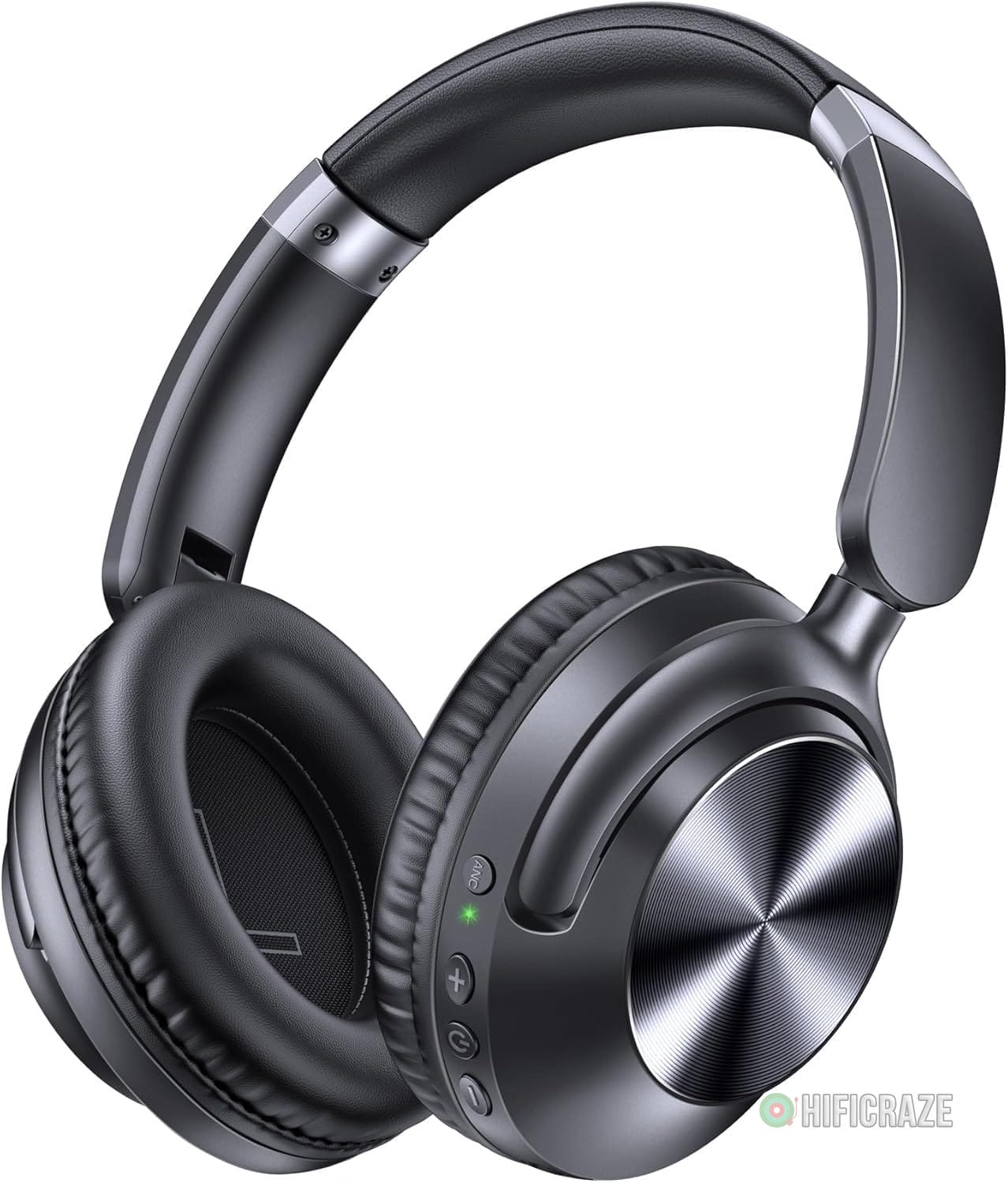 TAGRY Hybrid Active Noise Cancelling Headphones 100H Playtime Wireless Bluetooth Over Ear Headphone with Fast Charging Hi-Res Audio Comfort Earcups Headsets for Home Travel Office Phone PC Black