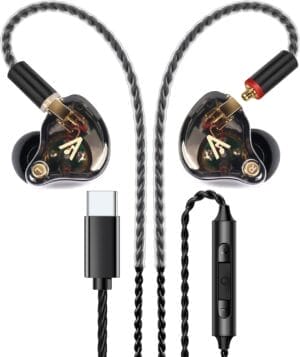 Home - HiFiCraze.com 33 Vibes 202MC USB-C Wired Earbuds - HiFi in Ear Monitor Headphones - Noise Isolating Ear Buds w/ Mic - Clear Sound, Deep Bass & Comfort-Fit Earphones - MMCX to USBC, Silver Plated Cord, Carrying Case