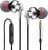 Wired Earbuds Headphones with Microphone Stereo Bass Earphones Noise Isolation in-Ear Headset Compatible with All Smartphones Tablets iPod IPad MP3 Player That with 3.5 mm Interface(Silver)