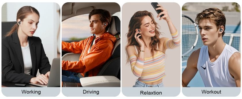 Wireless Earbuds Sport, Bluetooth 5.4 Headphones with Earhook, 2025 Hi-Fi Stereo Over Ear Buds, 50H Earphones with 4 ENC Noise Canceling Mics, IP7 Waterproof Headset for Running Workout (Android/iOS) 14 workout earbuds sport earbuds with earhooks