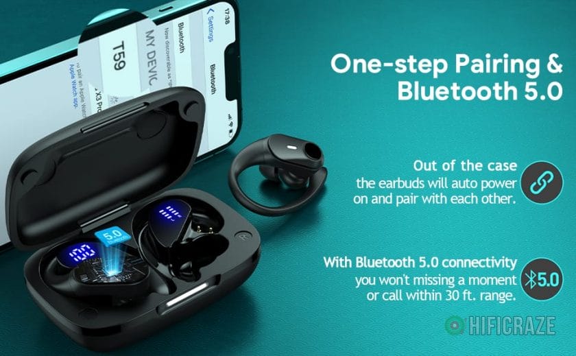 Wireless Earbuds with Bluetooth Technology & One-step Pairing